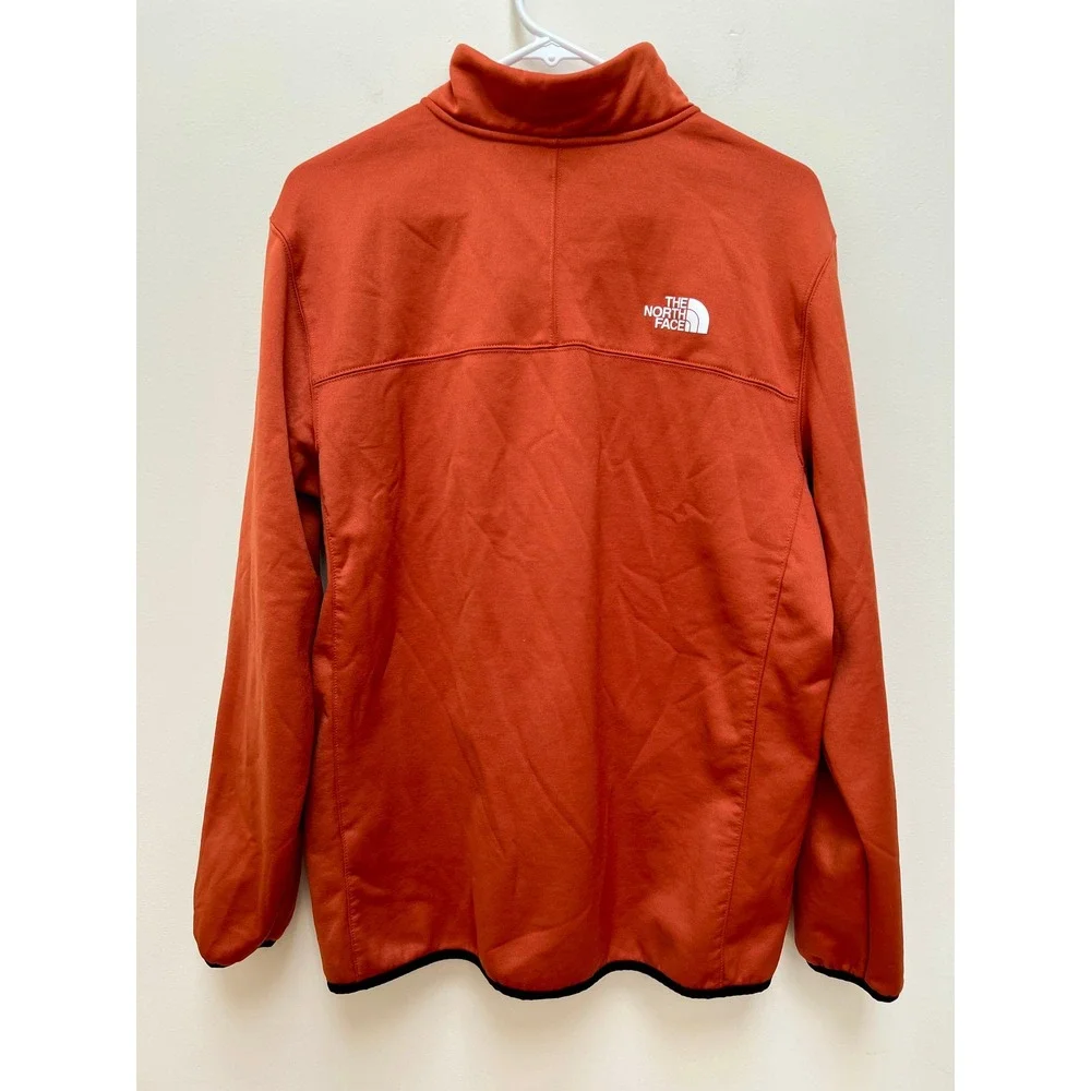 The North Face Men's L Crest Full Zip Fleece Jacket Burnt Orange Cozy Outdoors